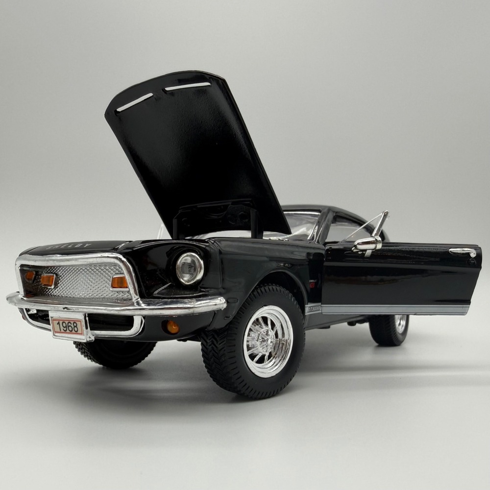 1968 Shelby GT500KR Diecast 1/24 Scale Black Muscle Car Model SS 8706